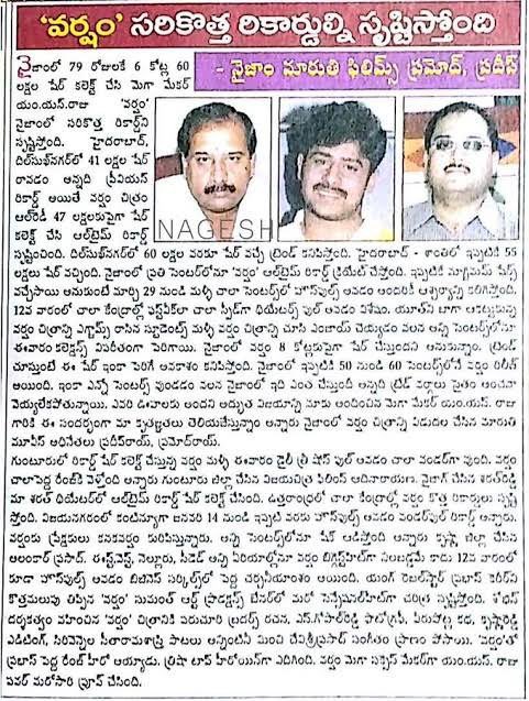 ThePrabhasFan_'s tweet photo. #Prabhas - First hero to have 8CR share in NIZAM with varsham. 

2004 lone #Varsham tho ALL TIME RECORD in Nizam https://t.co/HireJMdIGD
