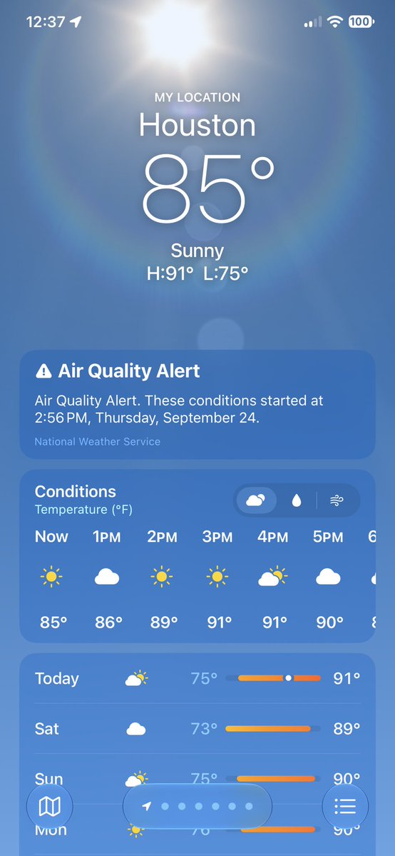 OGMelo_'s tweet photo. Low of 75. Time to break the sweaters out. https://t.co/KSTbcyEElC