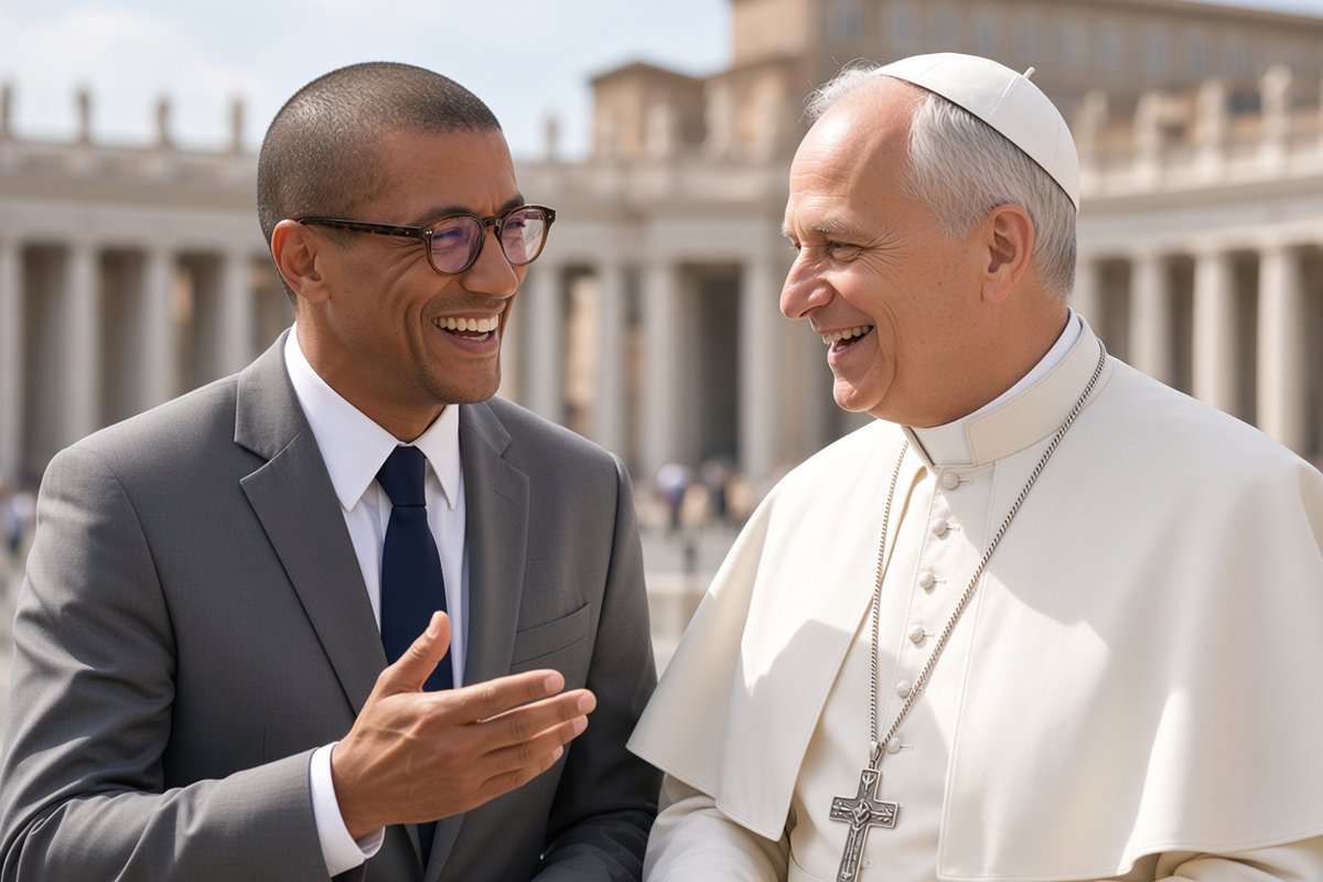 KB27nueve's tweet photo. J’espère que Léon XIV a pu passer à Saint-Ouen histoire de rencontrer le prochain président de la République dans un esprit de de Concorde et de  fraternité.

Tous ensemble avec Karim Bouamrane, pour une France forte et humaine. https://t.co/VA6MCGOFco