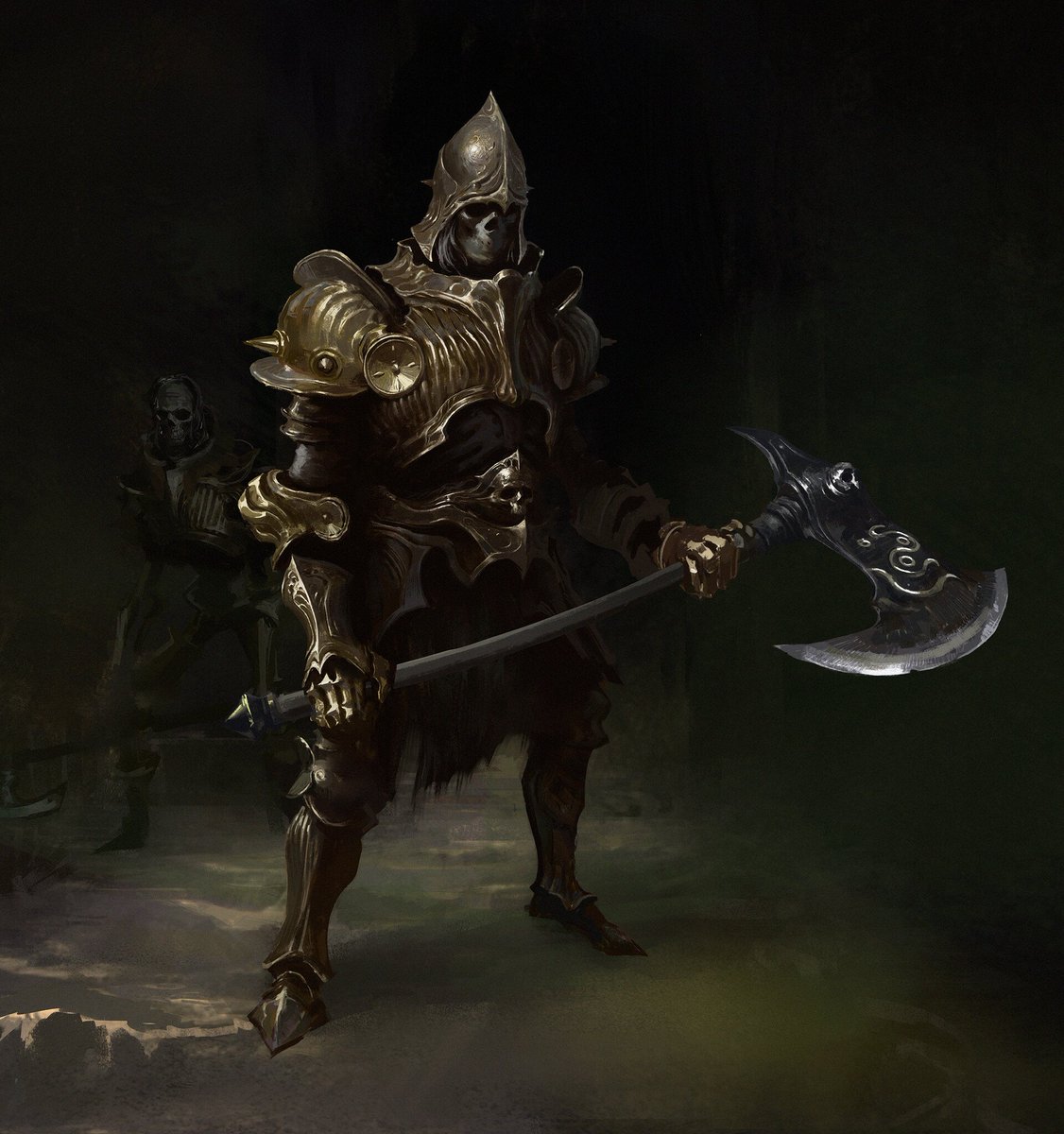 Aetas_Memoria's tweet photo. Undead Warriors, Souls series and Mortal Shell inspired piece by Yuming Li. And Hiraeth III, one of the original pieces by Uglješa Stevanović. https://t.co/PqMtnpnKGX