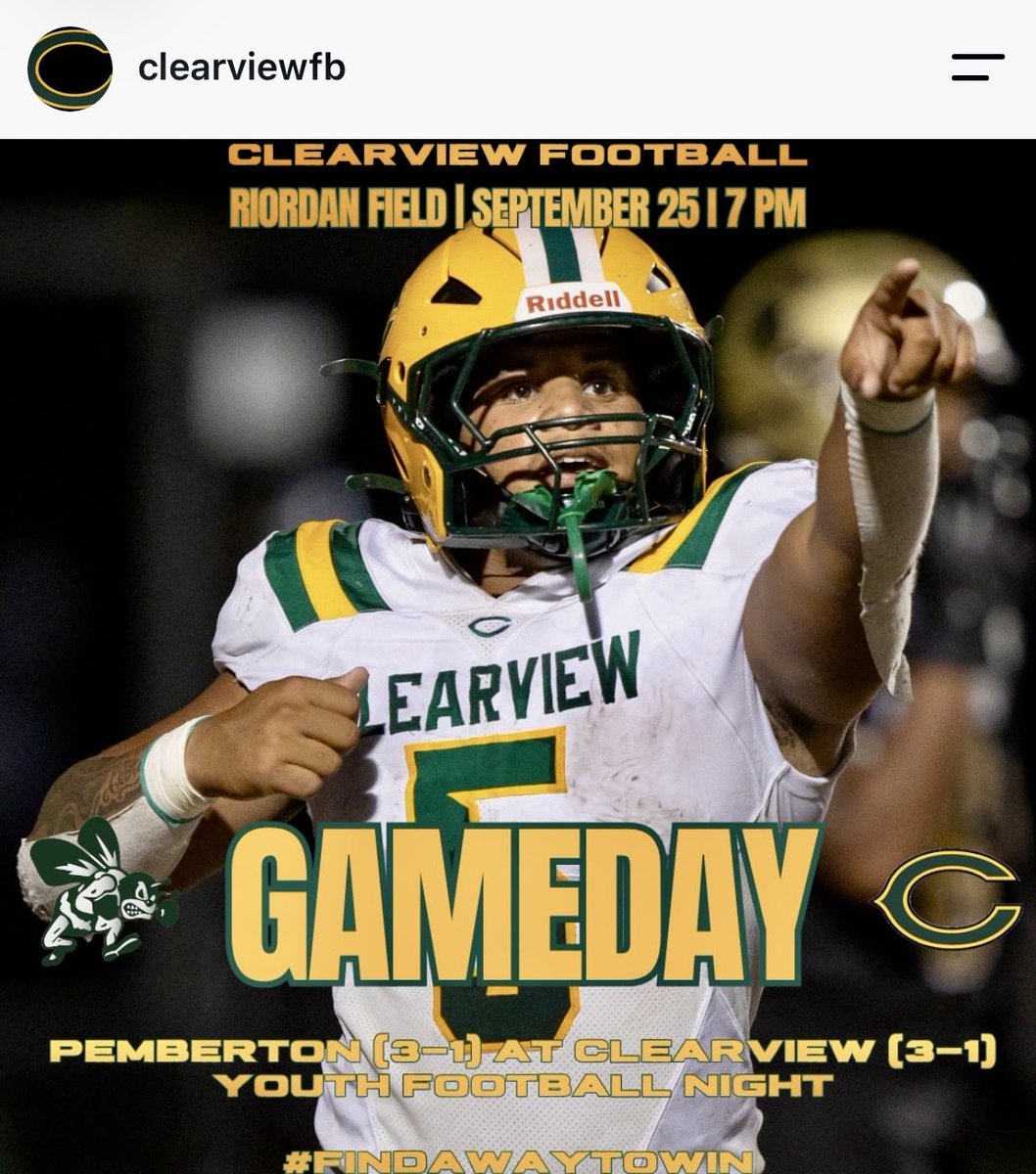 landis_luke99's tweet photo. GAME DAY vs. Pemberton, 7:00pm…
WJFL Royal Division Match-Up…pack the stands tonight for Youth Night!!!
#CYFCPIONEERS 🟢🟡🏈⏱️
#findawaytowin #VictoryHill #ViewFB #theFRONTier #WJFL
@viewathletics @ClearviewFB @wilson2882 @AmarCoach @RimbackSports @kminnicksports @McGurkSports @RiverviewSN @Mtrible @PrepRedzoneNJ @RivalsHS @247recruiting @CoachLanceo @COACHVLRN @CoryLRN @CoachSaville @LANCEOSRN @LRN400 #LRNEAST #LRN400 #LRNRECRUIT #LRNELITE #STUDENTATHLETE #CLASSOF2029 #HSPREPS #GrowthMindset