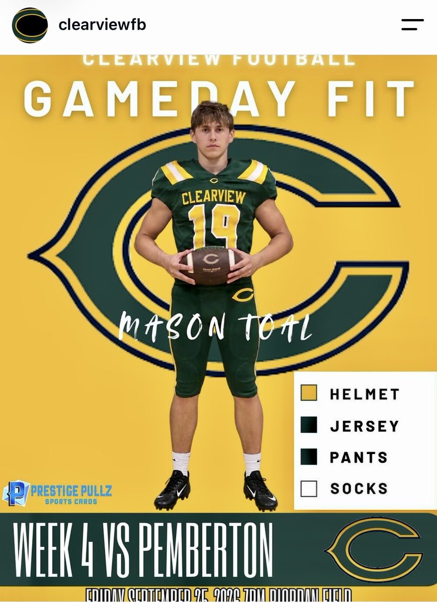 landis_luke99's tweet photo. GAME DAY vs. Pemberton, 7:00pm…
WJFL Royal Division Match-Up…pack the stands tonight for Youth Night!!!
#CYFCPIONEERS 🟢🟡🏈⏱️
#findawaytowin #VictoryHill #ViewFB #theFRONTier #WJFL
@viewathletics @ClearviewFB @wilson2882 @AmarCoach @RimbackSports @kminnicksports @McGurkSports @RiverviewSN @Mtrible @PrepRedzoneNJ @RivalsHS @247recruiting @CoachLanceo @COACHVLRN @CoryLRN @CoachSaville @LANCEOSRN @LRN400 #LRNEAST #LRN400 #LRNRECRUIT #LRNELITE #STUDENTATHLETE #CLASSOF2029 #HSPREPS #GrowthMindset