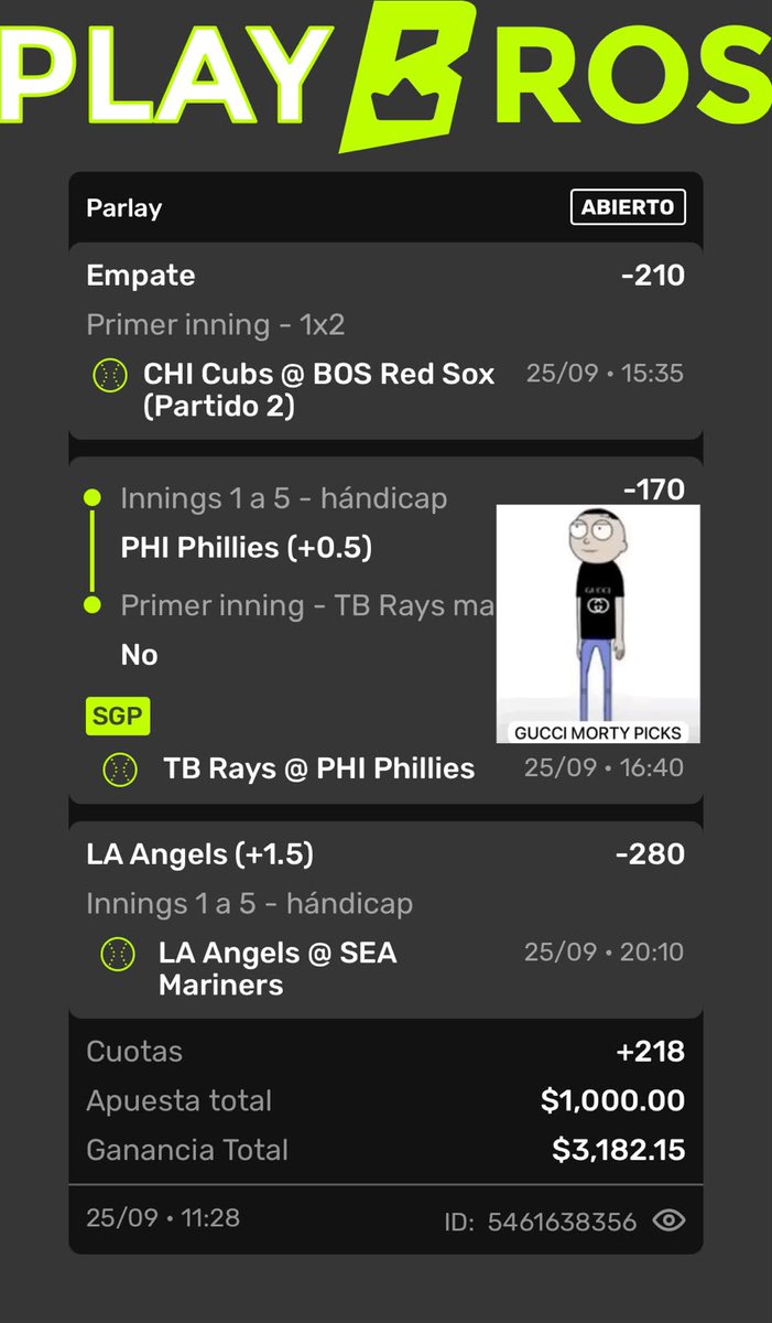 GucciMortyPicks's tweet photo. Para ver el béisbol a gusto un viernes por la tarde 😏😎 https://t.co/C0Wo2KHDcL