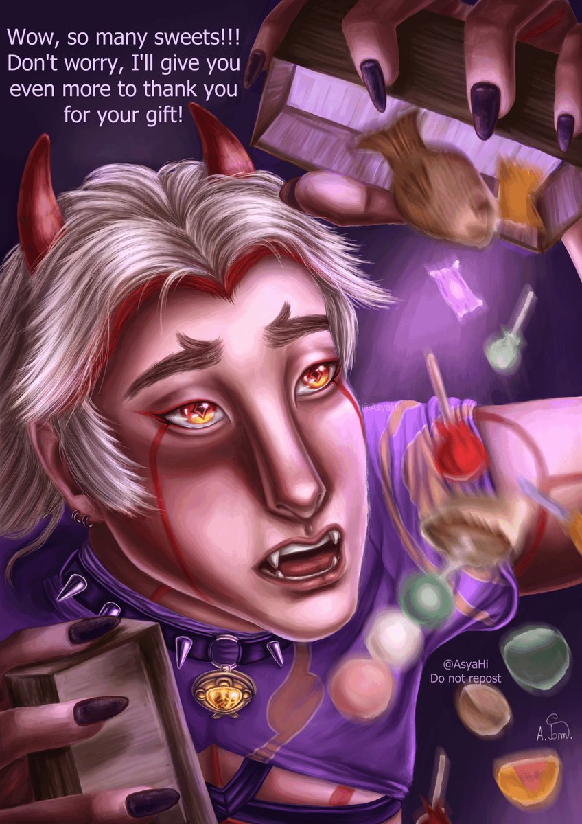 AsyaHiArt's tweet photo. These are my POV fanarts of Genshin characters!!!
 POV: how the characters react to a gift from YOU. 
Let me know in the comments which characters you want to see next✨✨✨
#fanart #GenshinImpact #AratakiItto https://t.co/Iy1foCypiM