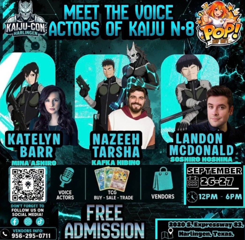 McMovieMan's tweet photo. See you tomorrow, Harlingen!
#KaijuNo8 ⚔️💜 https://t.co/oibqHPhrYC