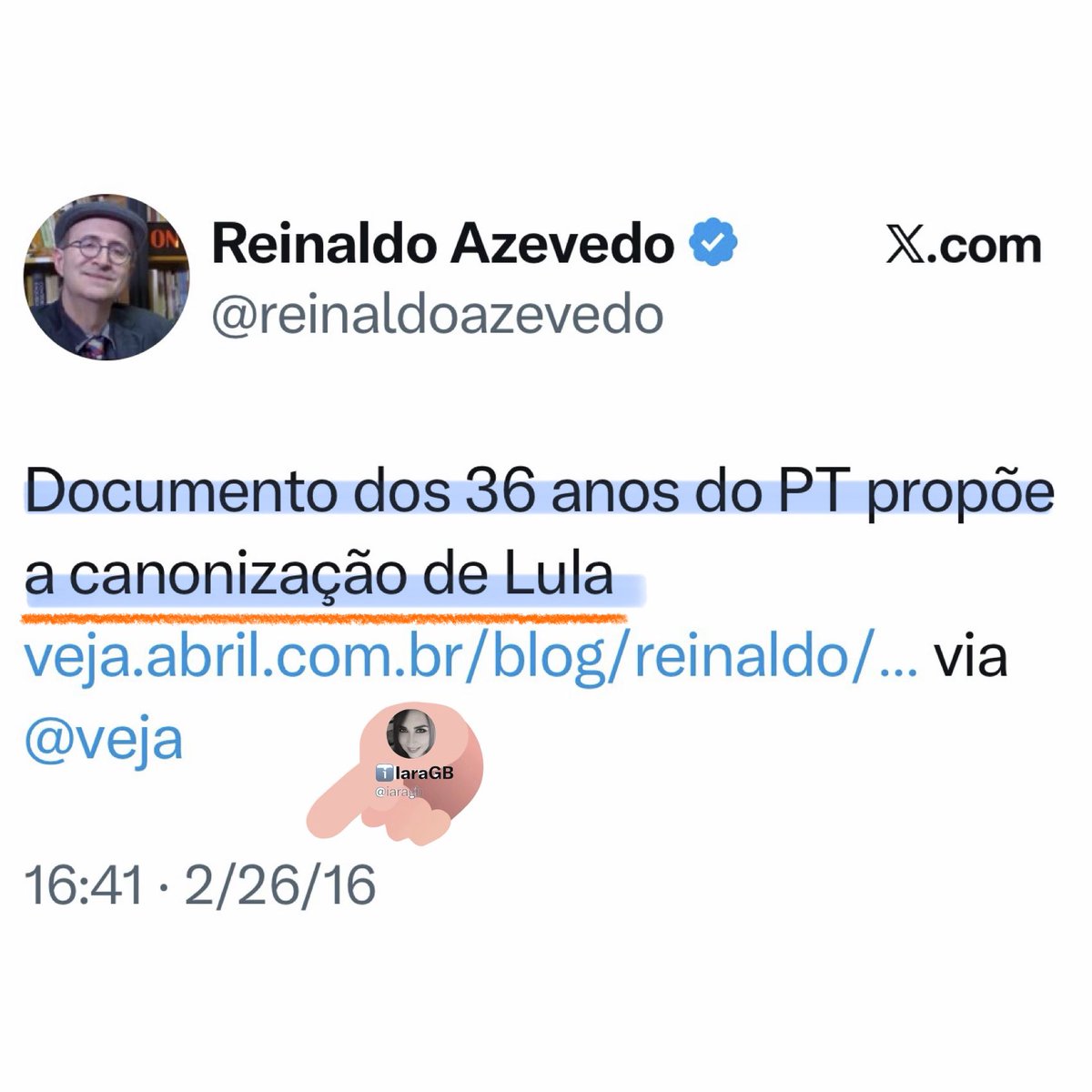 iaragb's tweet photo. ⚠️Descobri porque a @mcfernandes plantou na Globo News a fake news do fim da padroeira do Brasil‼️

O sonho de todo petista é a canonização do LuIa e substituir a padroeira do Brasil‼️ https://t.co/MRu4JzYj2c