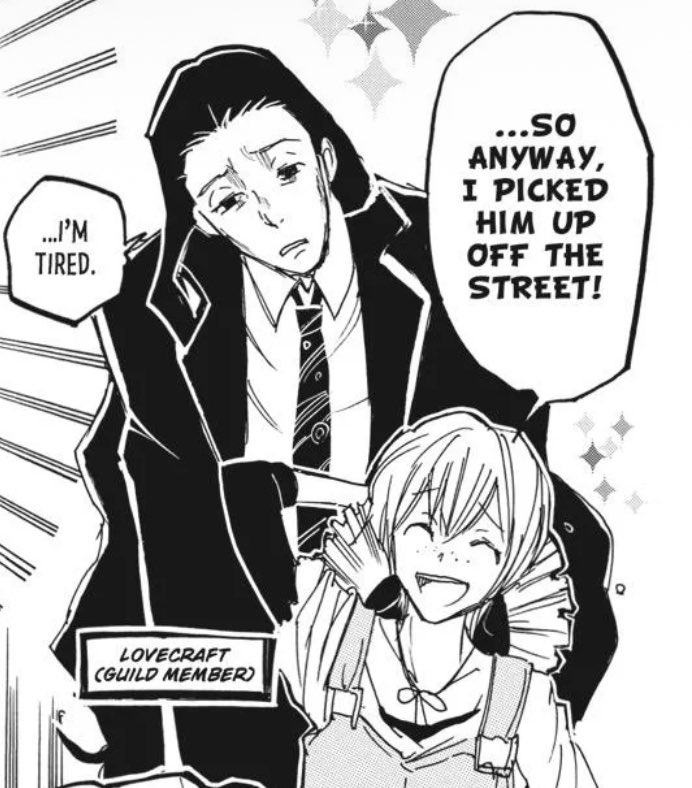 spinnerani's tweet photo. I ALSO JUST READ THE ANTHOLOGY AND APPARENTLY HE BEFRIENDS LOVECRAFT TOO??? https://t.co/rlSg3kagQb