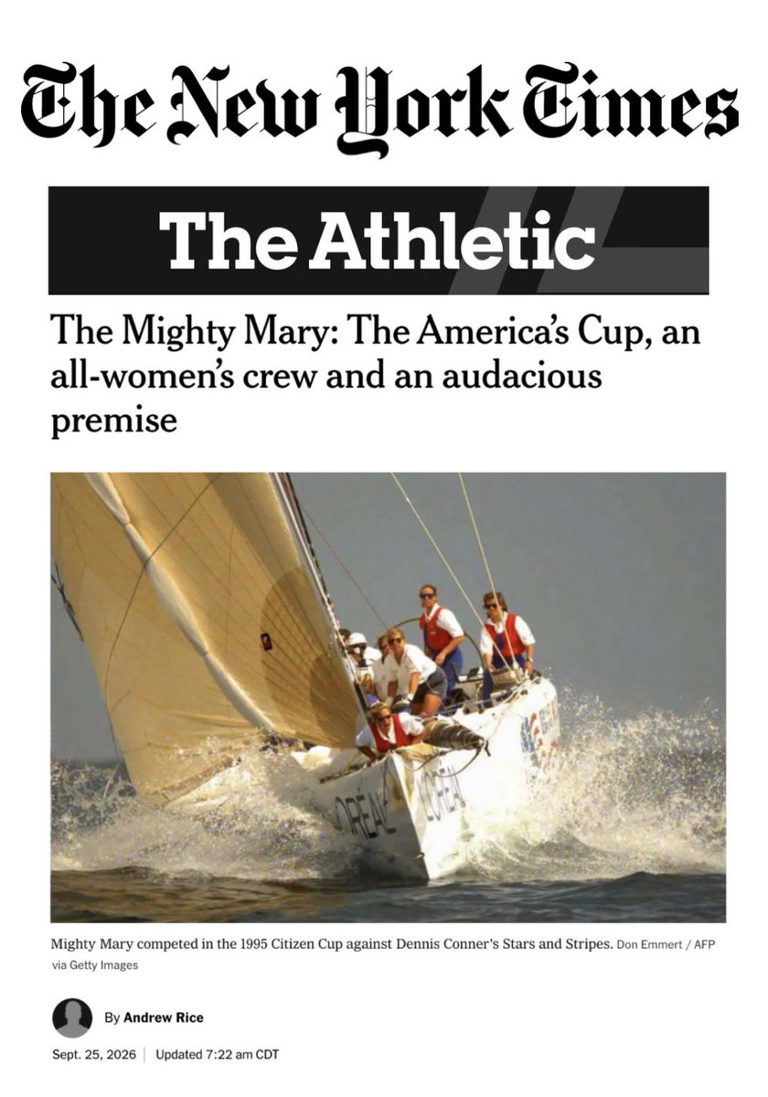 mightymaryfilm's tweet photo. @NYTimes covers MIGHTY MARY: “If anybody could do this, it would be them…” https://t.co/i7iUpCW6ZR

MIGHTY MARY, narrated by @ElizabethBanks @RealHughJackman, NOW PLAYING in select @AMCTheatres.  Directed by @MaryMazzio.

MAKE SOME WAVES!

#MightyMaryFilm #RockTheBoat https://t.co/MizNGxRTcf