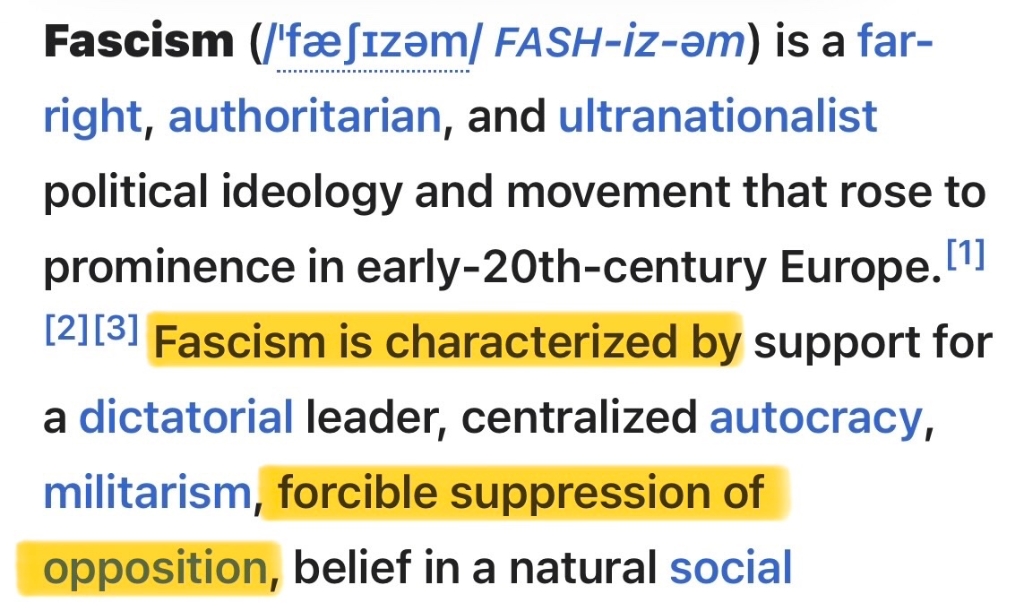 Aetherviews's tweet photo. They call you a bigot because they dislike and disagree with your worldview

They call you a fascist as they celebrate the forcible and violent suppression of opposing voices

It's all quite literally Orwellian Doublethink https://t.co/WxY8VyMKnQ