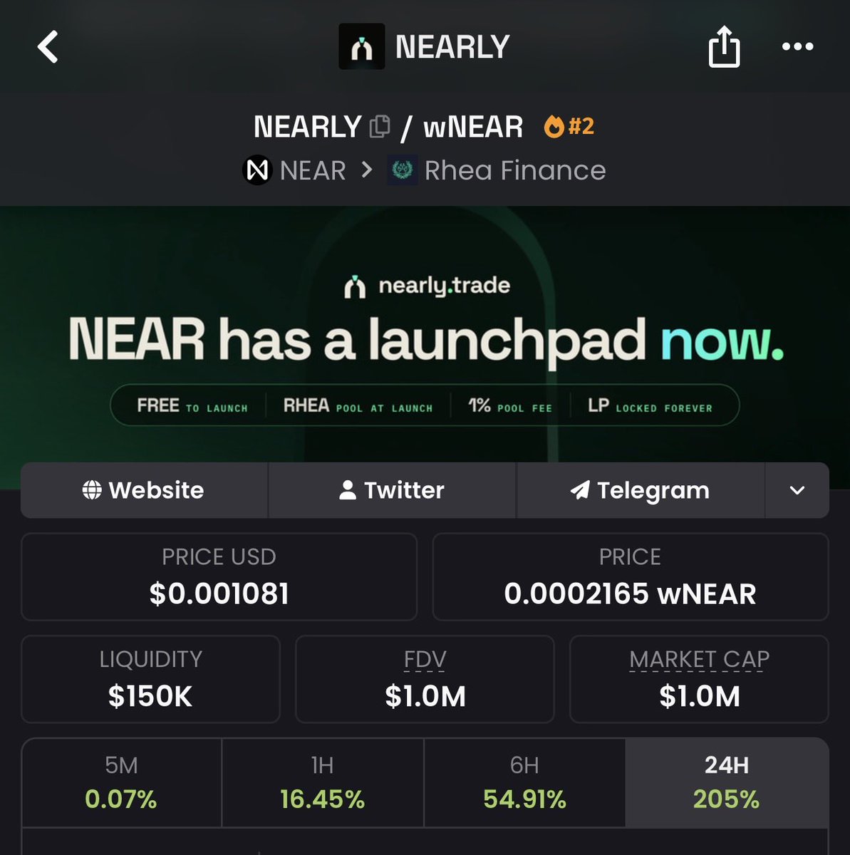 EzMoneyGems's tweet photo. $1m $NEARLY - 2x

Holding for much higher personally $10m+

Once everyone starts bridging and funding wallets becomes easier and dev’s start launching on $NEAR should fly.

It’s always the places that take a bit of effort to get to that print the hardest 💪🏽 https://t.co/hnQOKjb2Uu