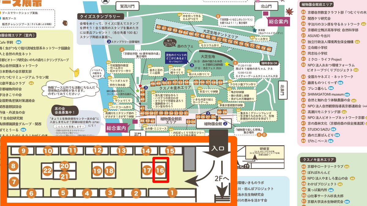 hibakarin_e's tweet photo. きょうと⭐︎いきものフェス！2026
出店場所のご案内

ぽてとうーるは植物園会館エリア(室内)の16！
入ってすぐのところです!

チラシのリンクはツリーにあります！
#きょうといきものフェス https://t.co/VweeZN4R7x
