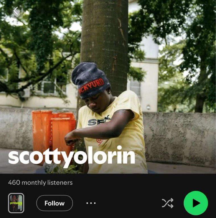 ng_underground's tweet photo. #scottyolorin Spotify monthly listeners grew over 120,000% in the space of 11 months #ngunderground https://t.co/d2FVQyIPEh