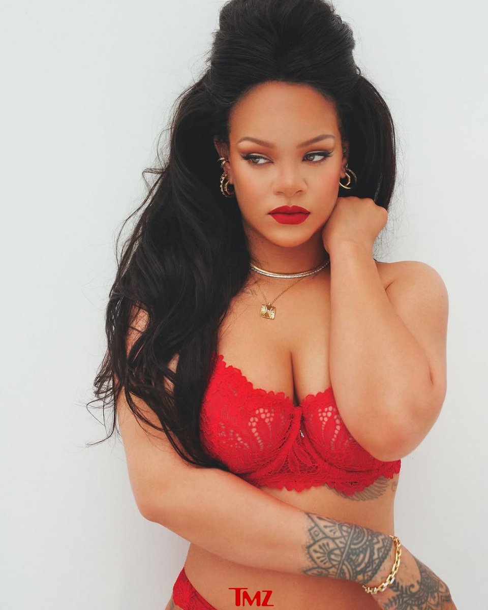 TMZ's tweet photo. ❤️ Rihanna graces our timeline with new flawless photos in Savage X Fenty!

📸: IG/Badgalriri https://t.co/RtoFtsAX07