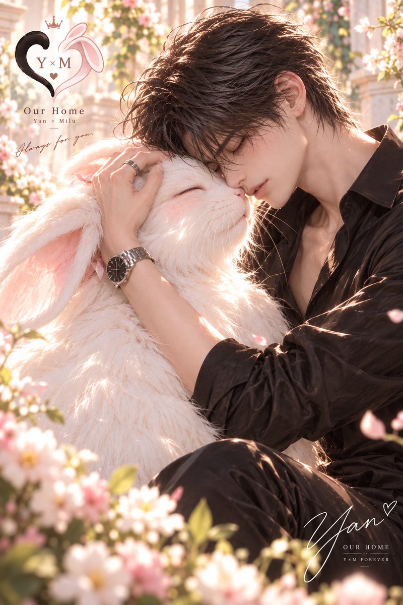 miluxyan's tweet photo. 《OUR HOME｜ANIMAL FORM》

🐇 Milu × Black Panther Yan
🐆 Yan × White Rabbit Milu

「無論以什麼模樣靠近你，
我都會認得你。」

黑豹在她掌心低下頭，
白兔在他懷裡安心閉上眼。

不是馴服，也不是守護。
只是因為那個人是你。

In every form, I’ll know it’s you.
Always for you.

Milu♡Yan https://t.co/OL1nAQC7FN