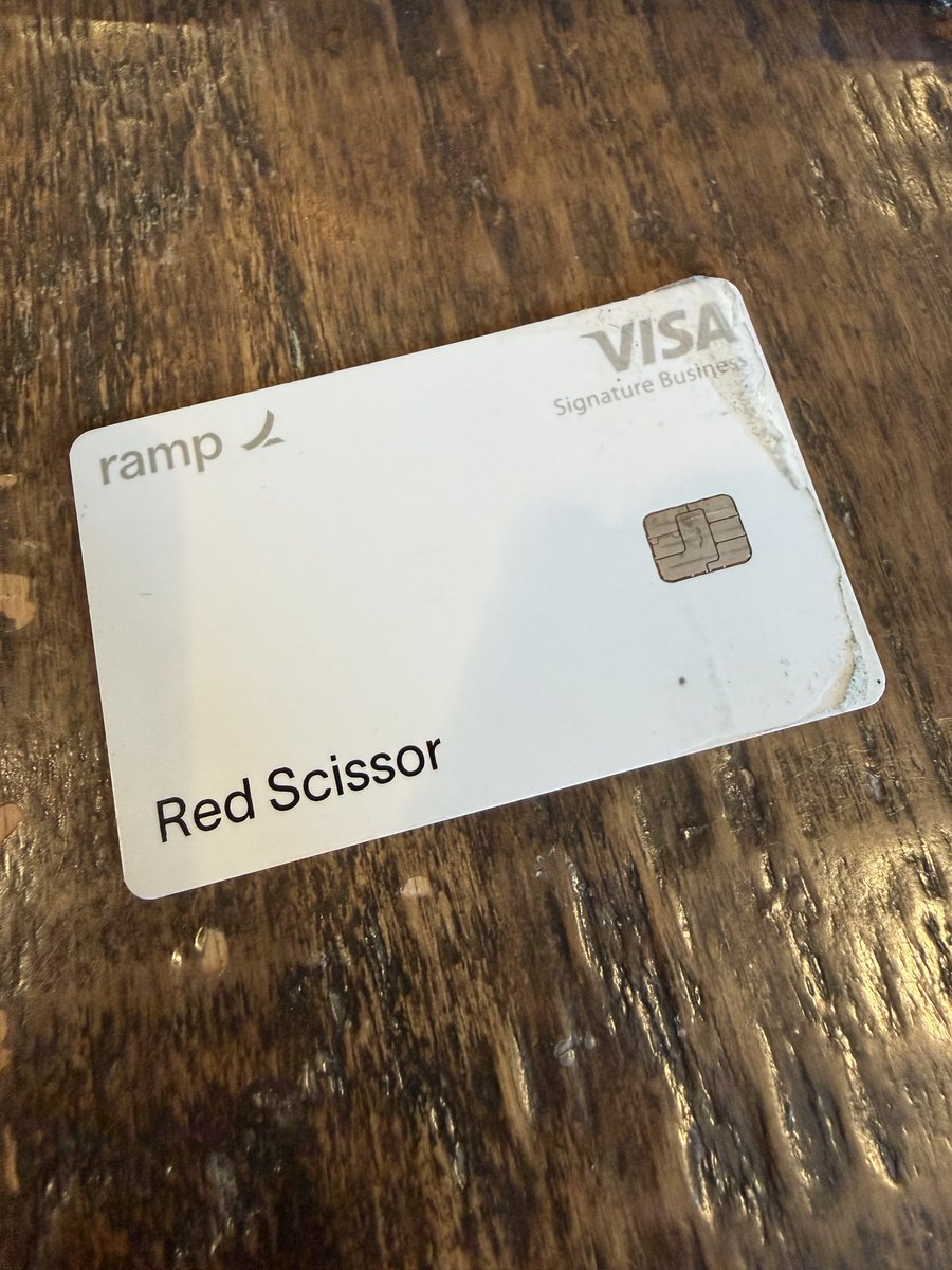 sahirjaggi's tweet photo. Last week our rep from @tryramp dropped off a 40" pair of red-handled scissors with the @forus logo on the blade. They are very sharp.

Day ones know we originally incorporated as Red Scissor, Inc. (to cut through red tape for our users), and I still use my original Ramp card from before our name change.

Such a fun gift, going on our office wall!