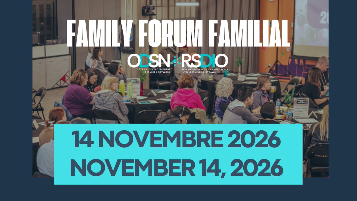 LiveWorkPlay's tweet photo. 2026 Family Forum
Saturday, November 14  |  Bayview Yards
7 Bayview Station Rd, Ottawa, ON K1Y 2C5
For caregivers and family members of individuals living with developmental disabilities in the Ottawa Area.
REGISTER:

https://t.co/litA8fJgrN

Get to know service organizations and find out the latest on programs and support initiatives related to housing, community participation, respite, and employment. We will also have representatives from Developmental Services Ontario, ODSP, and Passport Program to provide up-to-date information on how to apply and navigate these services.