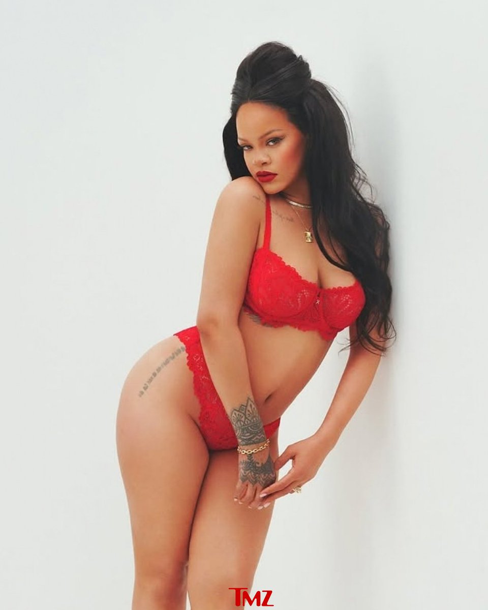 TMZ's tweet photo. ❤️ Rihanna graces our timeline with new flawless photos in Savage X Fenty!

📸: IG/Badgalriri https://t.co/RtoFtsAX07