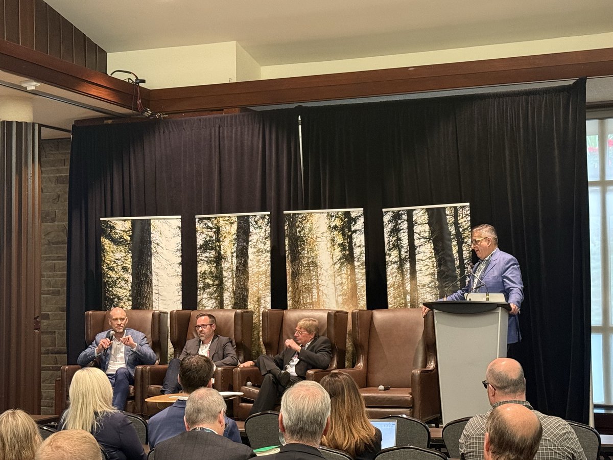 Silvacom's tweet photo. Back in Jasper for the AFPA AGM and Conference🌲
 
Silvacom CEO Tom Grabowski moderated the "Smarter Regulations, Stronger Outcomes" panel, and it was game on at the 10th annual Silvacom Group Putting Contest ⛳ 
 
#AFPA2026 #AlbertaForests #FMS #Silvacom https://t.co/85Wz344J9c