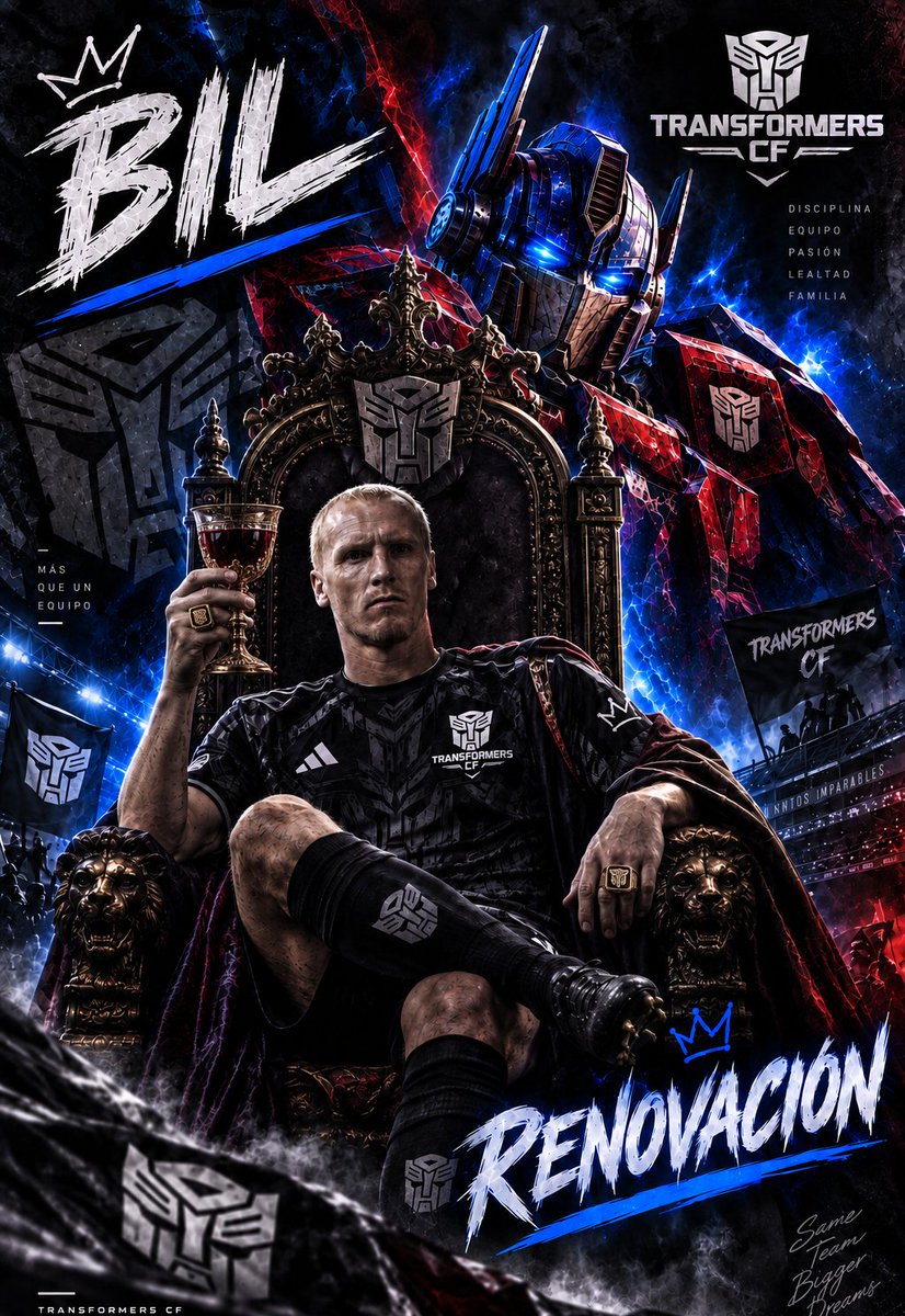 transformers_cf's tweet photo. 🚨PRESENTACIÓN OFICIAL🚨

Otra renovación mas de un pilar fundamental de nuestro equipo y sobre todo de nuestra defensa , nuestro BIL , nuestro destructor de mundos y galaxias .

TRANSFORMERS CF x @xBilszz https://t.co/NLEblE7IEM