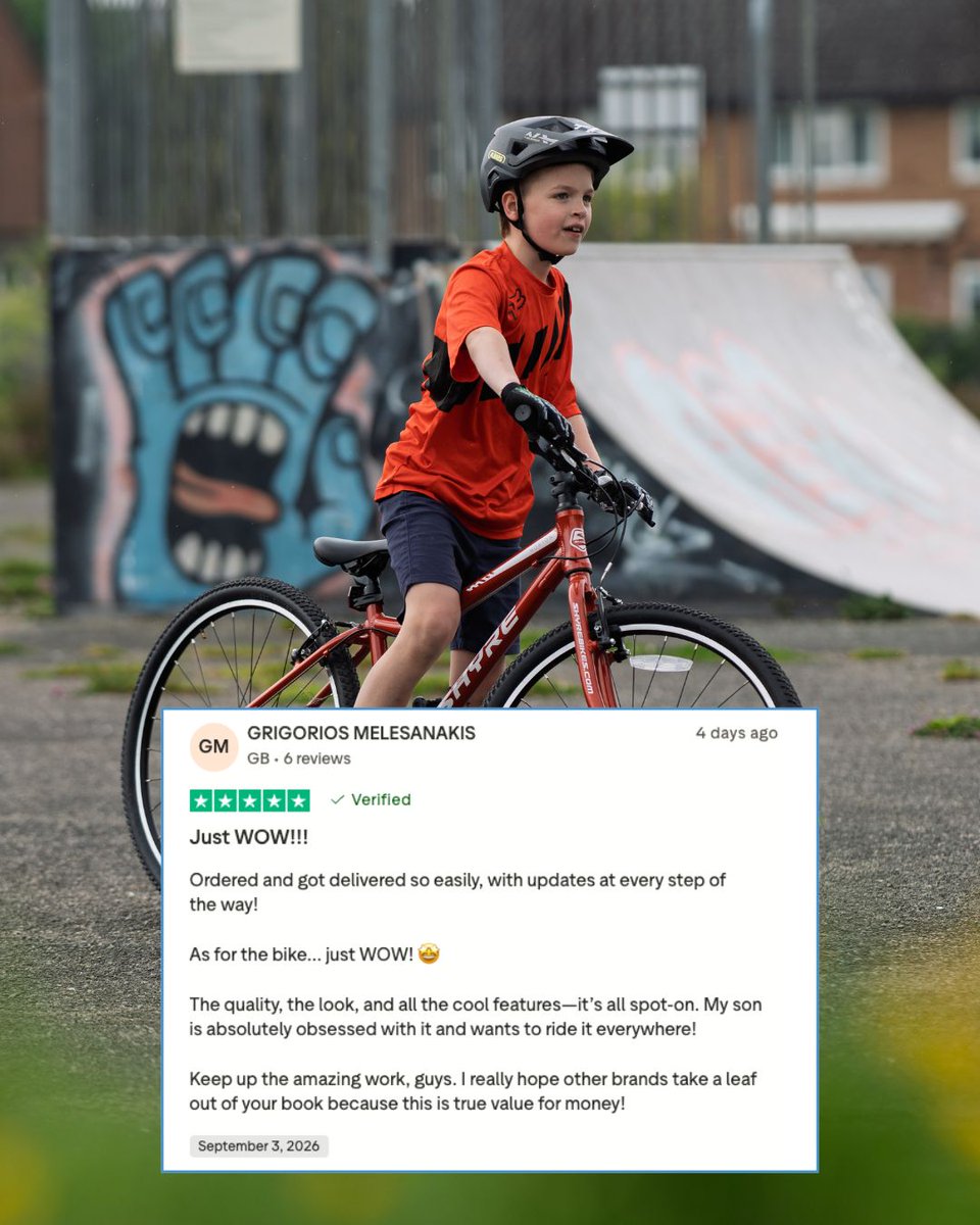 Shyrebikes's tweet photo. Big thank you to everyone!⭐️ 

At Shyre Bikes, our customers come first. We always try to prioritise excellent customer service, quick shipping and the best quality product. That's why reviews just like these mean so much to us.

We hope your kids enjoy their adventures. https://t.co/MzQ3vaWRJI