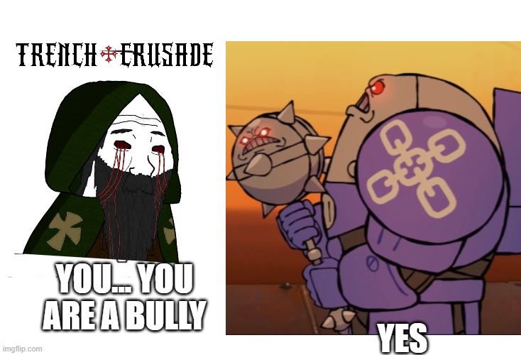 mobius_b's tweet photo. Imagen how trench crusade is feeling right about now.

also,
dont be sorry tom and don (or who ever is runing the x acount for flashgitz),
for you have shown nothing but kindness to us and understood us more than other people in this industry.

For you have proven to us, by given us a spark of enjoyment and hope in the grim dark presence of modern times,

praise SpaceKing and praise Flashgitz.