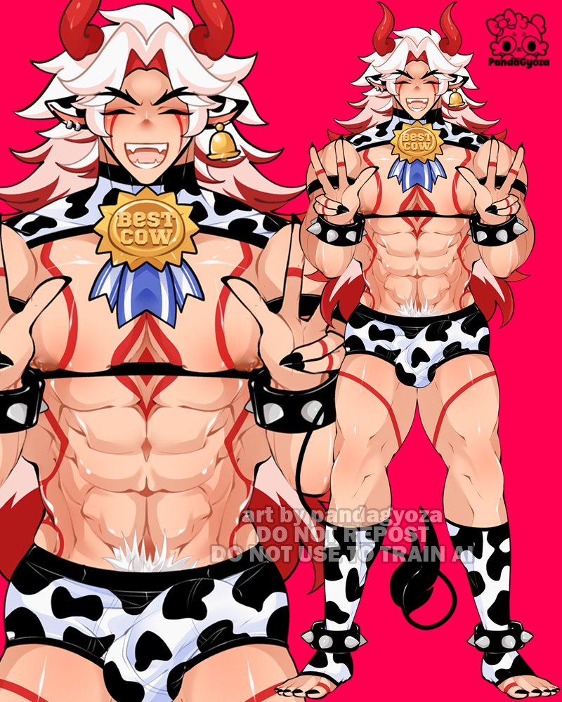 PandaGyoza's tweet photo. Arataki 'Numero Uno' Itto for a reason 🐮🥇

#GenshinImpact https://t.co/8OSGShLelq