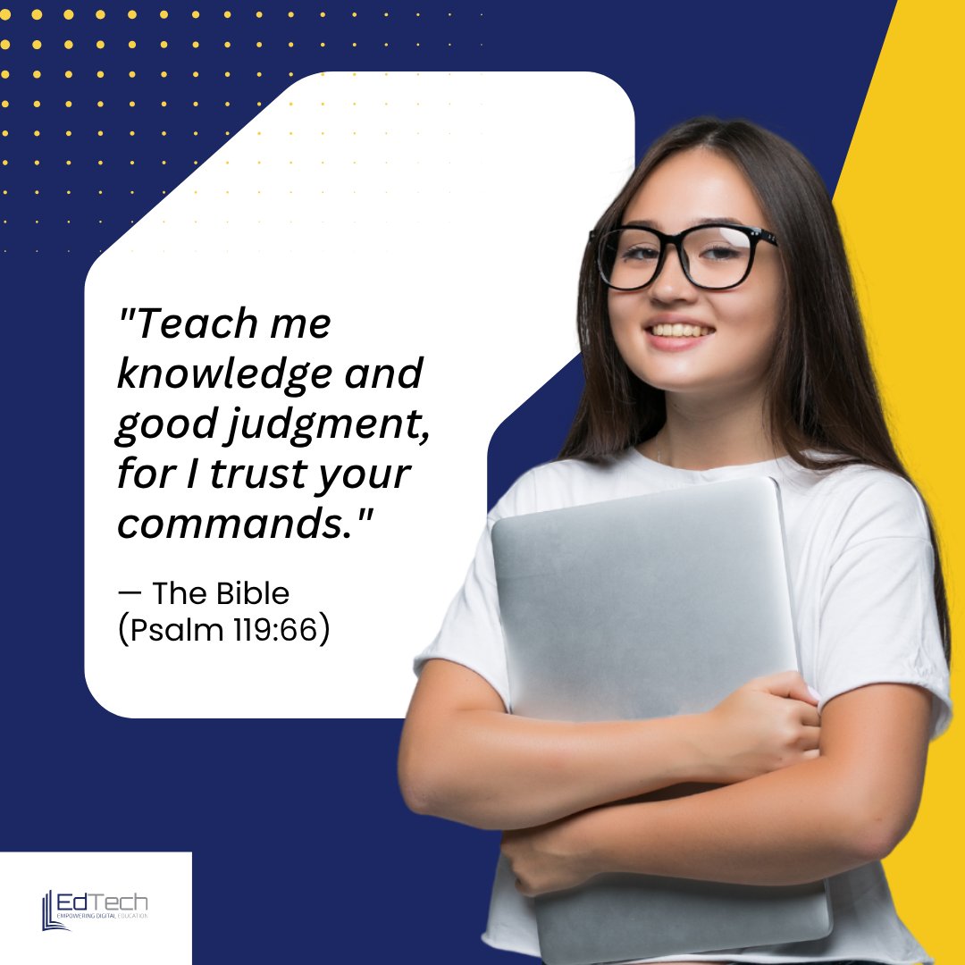 EdTech_Software's tweet photo. "Teach me knowledge and good judgment, for I trust your commands." — The Bible (Psalm 119:66)
More screen time does not always mean more learning. Educational technology helps K–12 schools create engaging lessons.
https://t.co/UbX58xNShq
#EdTech #K12Education https://t.co/LWseXiCp9x