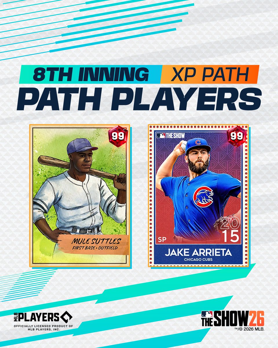 MLBTheShow's tweet photo. The 8th Inning is here! 🔥

Jump into the 8th Inning Reward Path, Weekend Classic, and more available now in MLB The Show 26.

Learn more: https://t.co/3FA6kspLga https://t.co/d5SViQDfWx