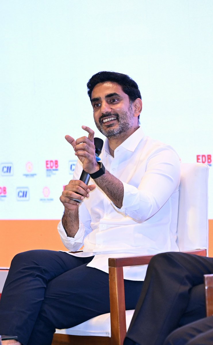 naralokesh's tweet photo. At the CII Partnership Summit Roadshow in Ahmedabad, I invited Gujarat’s industry leaders to partner with us in building the next chapter of AP’s growth.

In the first 9 months of FY 2025-26, Andhra Pradesh attracted 25.3% of India’s proposed investments. But announcements are only the beginning — our real focus is grounding projects with speed.

Our promise is built on 3S: Speed, Stability and Service.

Across AP, we are developing 23 sectoral clusters spanning electronics, green energy, pharmaceuticals, steel, drones, aquaculture, advanced manufacturing and more. Gujarat has shown India what entrepreneurship, infrastructure and strong execution can achieve. Andhra Pradesh brings scale, speed and a strategic gateway to the East Coast.

Gujarat + Andhra Pradesh can create something extraordinary.

Come, build with us.

@FollowCII 
#ChooseSpeedChooseAP