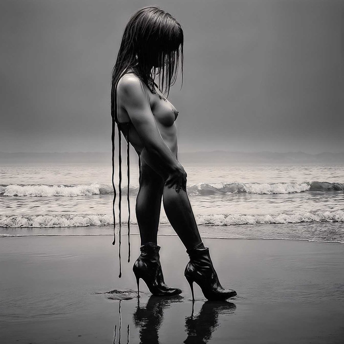 ThuysArt's tweet photo. #abstractart #surrealart #boobs #synthart #digitalart #boots #heels #kink #fetish #stockings #goth #beach #gothbeach #nipples https://t.co/m8Cm88FKGu