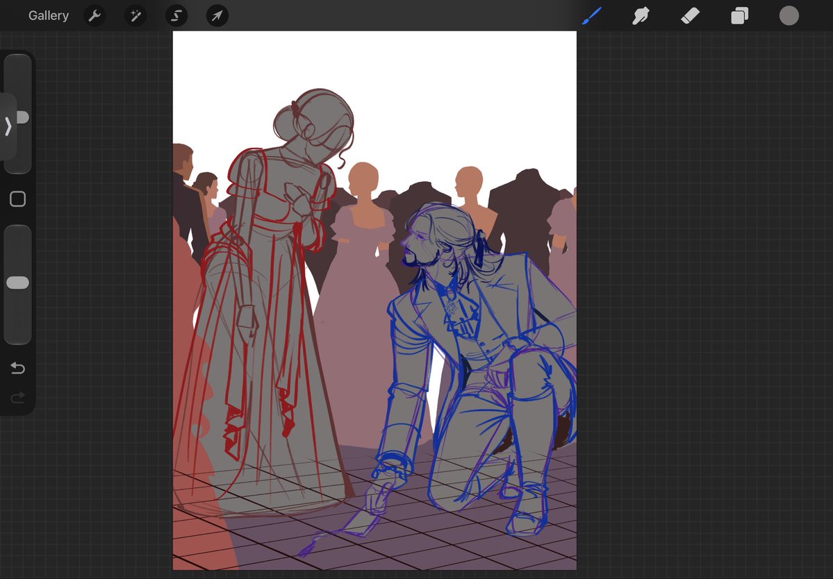 YenaArtENG's tweet photo. Working on #bg3regencyweek from @LadySapphyre 
#wip #GaleDekarios #GalexTav

It’s crossing with my Kinktober, so I should work on both quick 🥲
(My Kinktober themes below) https://t.co/t3CmEWoBeE