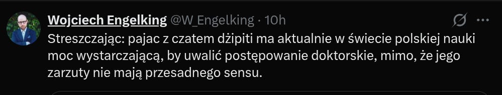 AdamPochmara's tweet photo. @tomasz_swaczyna @TomaszMentzen @jakubwiech Społeczna recenzja doktoratu. Wszyscy razem jesteśmy jednym chatemgpt https://t.co/VfQepZipq8