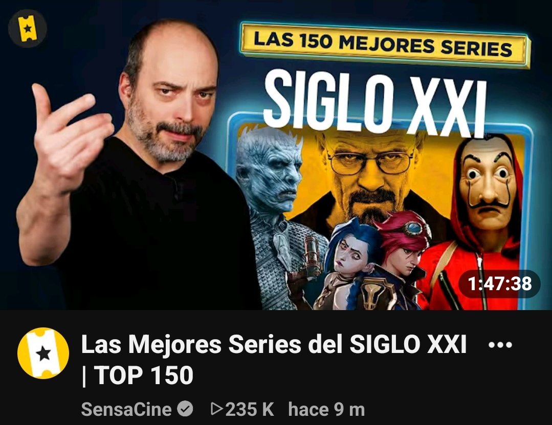JRR10____'s tweet photo. Totalmente inferior al top de este chad. No solo SÍ SE VIÓ todas las series de las que habla, sino que además metió mucha más variedad https://t.co/MxqIAtfEf4