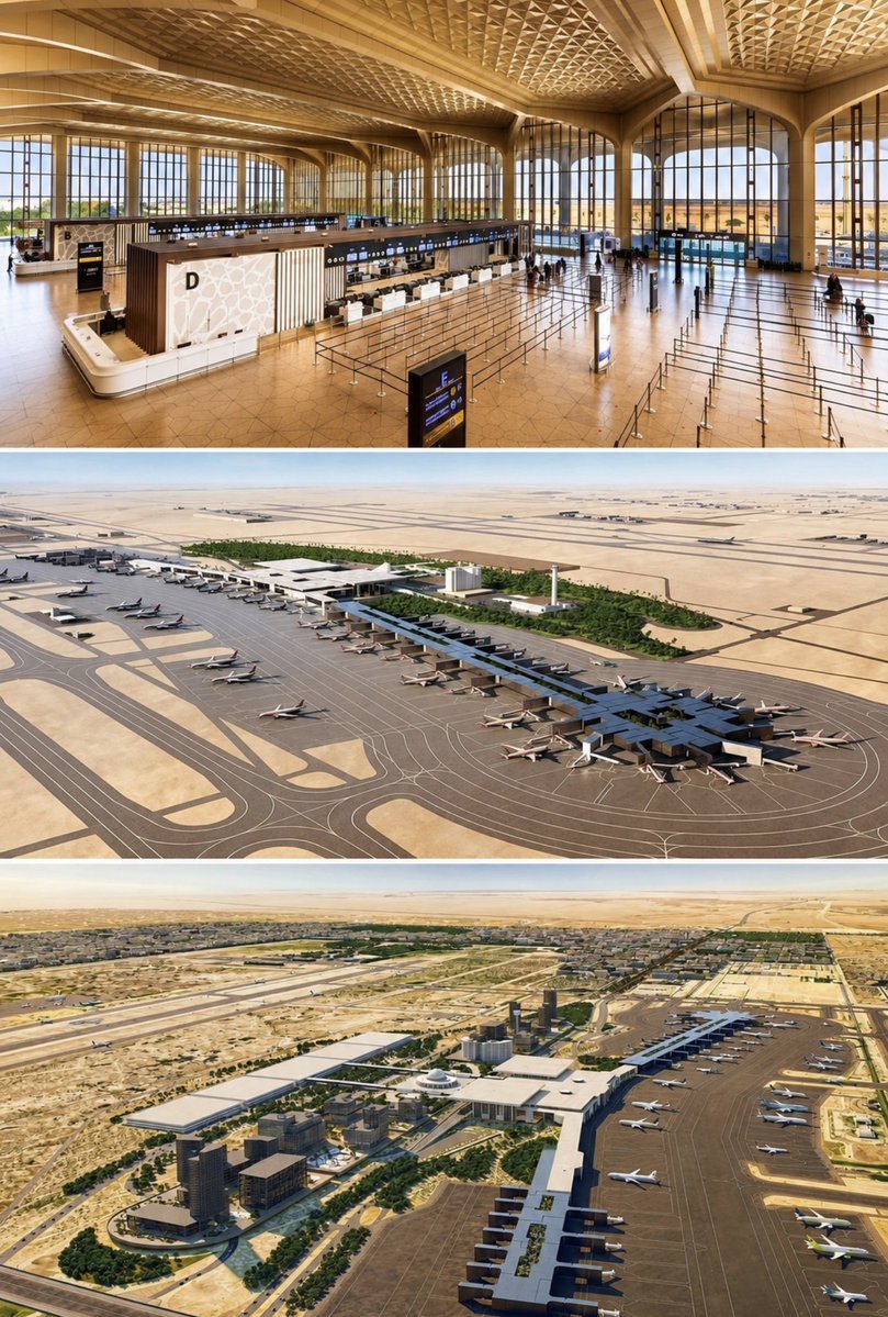 NewslyKSA's tweet photo. ✈️ قريبا.. بدء تطوير وتوسعة مطار الملك فهد الدولي في الدمام 🇸🇦

🏗️ تطوير وتوسعة صالات المسافرين
🚘 تحسين مداخل المطار وطرق الوصول
🧭 تطوير أنظمة الإرشاد للمسافرين
✨ تطوير المرافق العامة بالمطار
👥 رفع الطاقة الاستيعابية إلى 19 مليون مسافر بحلول 2030 https://t.co/xWYjhLF3uj