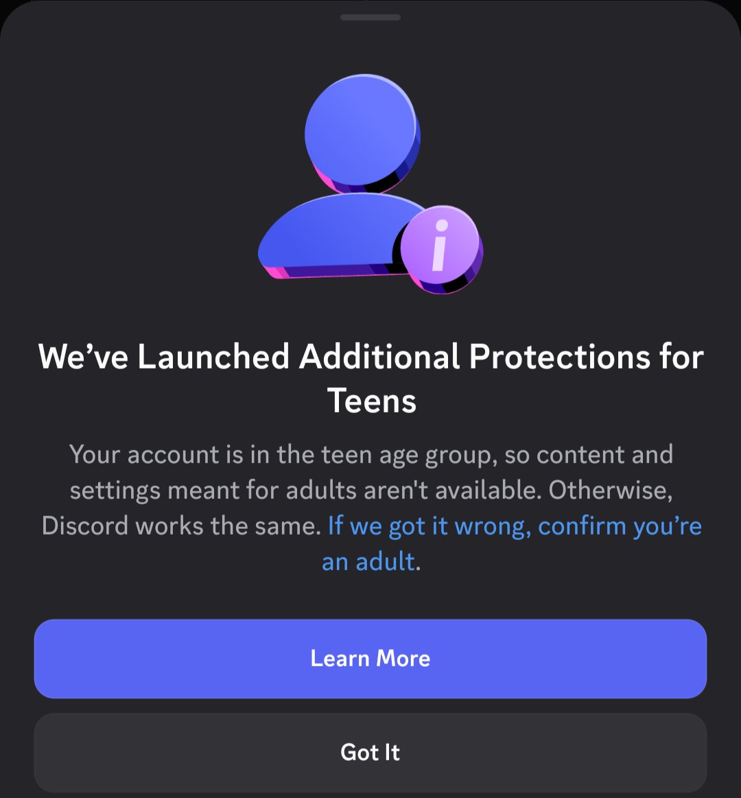 dashinater's tweet photo. @discord IM 19 YOU MORONS https://t.co/woNmxtXiEg