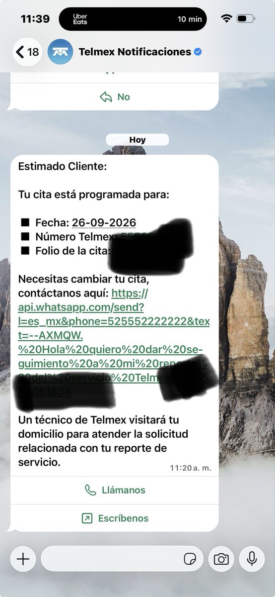 sheriffemc's tweet photo. @TELMEXSoluciona Están dando seguimiento y ayer quedaron de venir a las 6 y nada! Hoy generan otra cita para mañana cuando llevo 8 días sin servicio? Por que no para hoy?… es una burla! @AtencionProfeco Cómo procedo? #quetodomexicoseentere no contrates @telmex #noatelmex #telmexnoresuelve https://t.co/Z2QxyTDo21