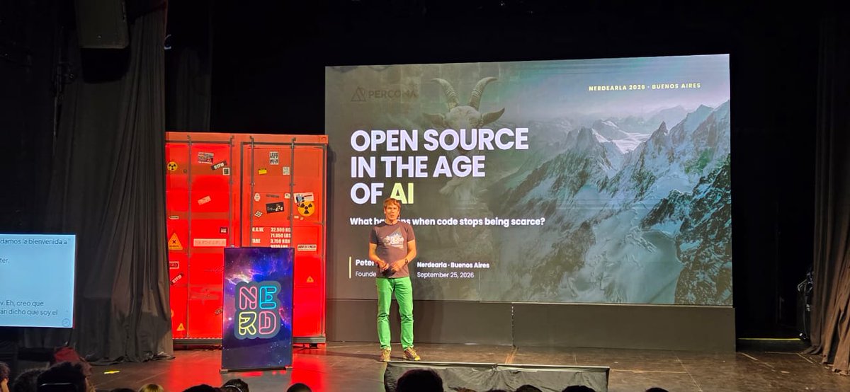 diegomac35's tweet photo. This morning I visit @nerdearla, the largest free tech event in Latin America, invited by @Oracle 🙌

I was there representing @txpipe_tools, @Cardano and @MidnightNtwrk, talking with devs and teams about open-source blockchain infrastructure.

Thanks for having me 🇦🇷🫡 https://t.co/L6LR0ybX6f