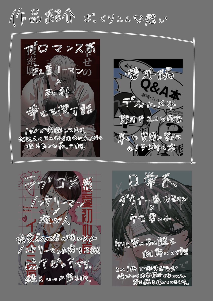 wiis00's tweet photo. 10/4開催のJ庭60のお品書きとポスターです！
ざっくり作品紹介も載せてます！
新刊サンプル下に繋げてるのでぜひご覧下さい！
よろしくお願いします！！
#J庭60 https://t.co/u7Td9elOUD