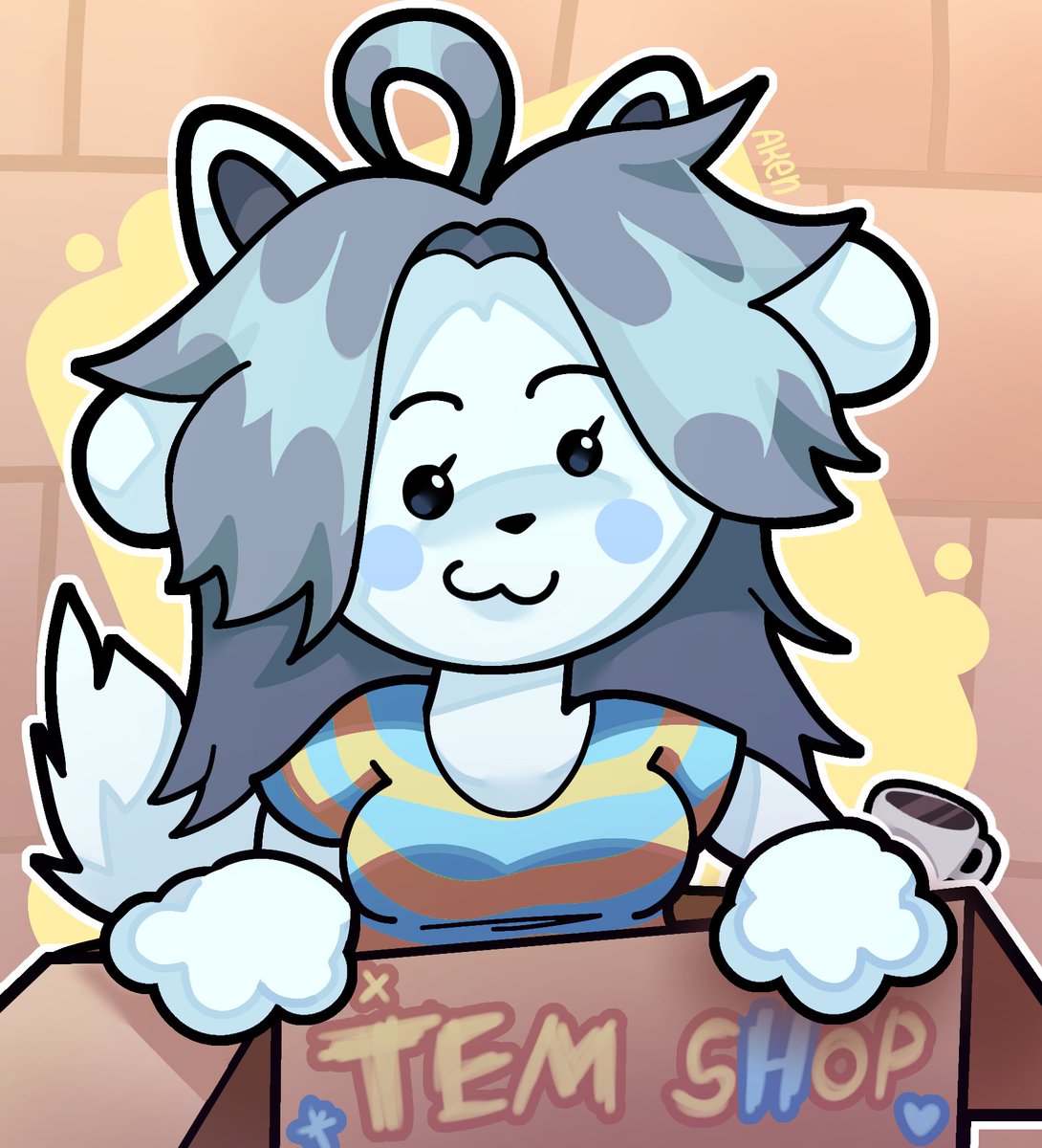 ak3en_'s tweet photo. Temmie #digital_art #fanart #temmie #undertale #furry https://t.co/GEtOaNSUtb