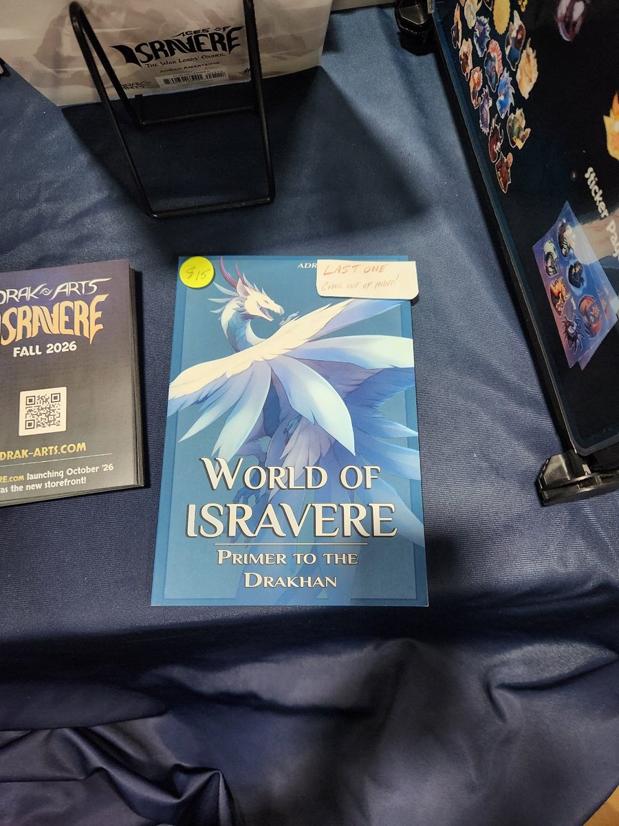 Isravere's tweet photo. This will be the final printed copy of 'Primer to the Drakhan'! It's had its time in the world but time now to move forward from the pre-comic era of Isravere content 

(digital copies will remain available for the foreseeable future tho) https://t.co/y8AzxDCXrk