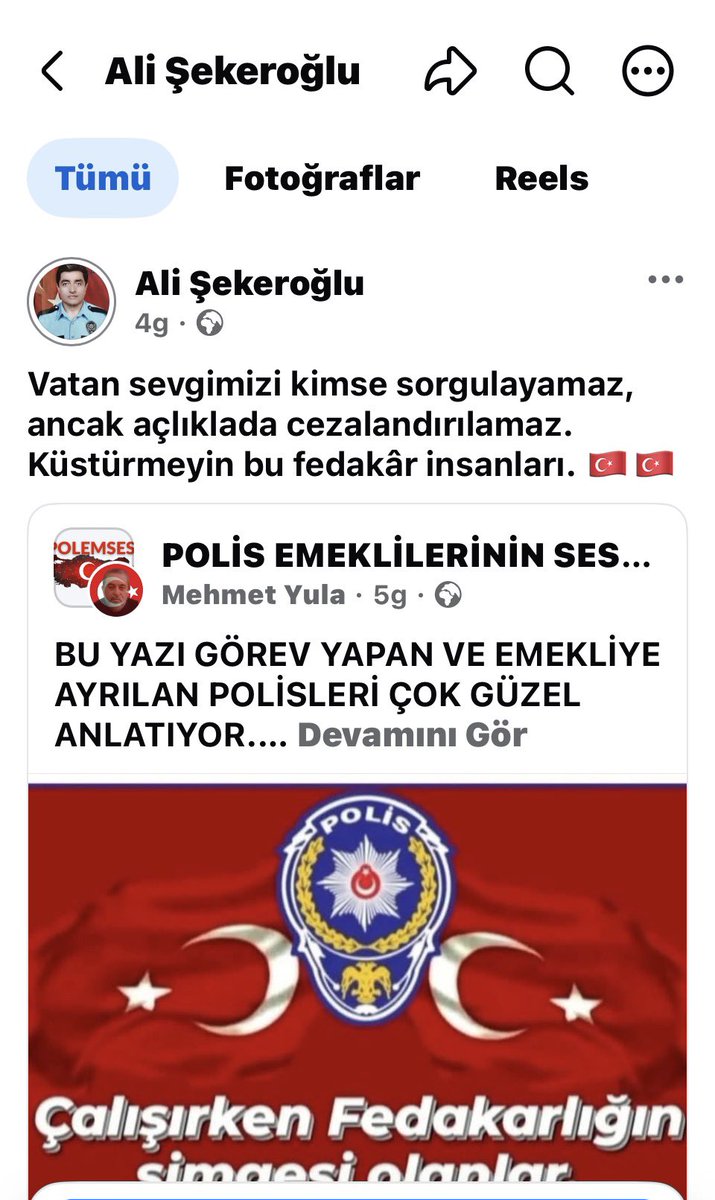 YalcinDoganVHP's tweet photo. Bugün AYM önünde emeklilerin protesto gösterilerinde yaşamını sonlandıran emekli polisimizin son günlerde Facebook sayfasında yaptığı paylaşımlar.

Allah taksiratını affetsin.

Sözün bittiği yer denir ya…
Çoktan bitti.

Ya sebep olanlar!!! https://t.co/6mRNhfi1o4