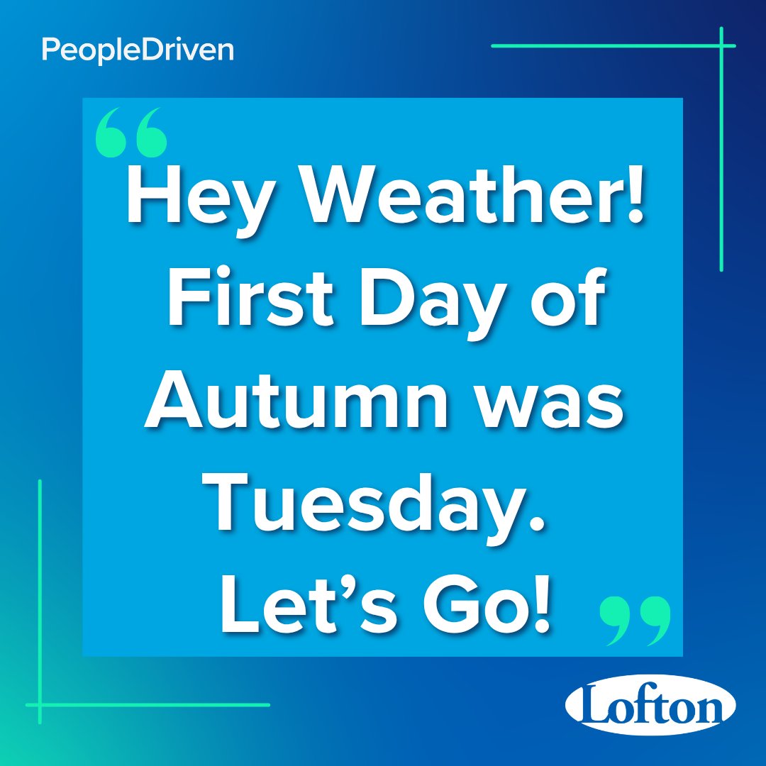 LoftonJobs's tweet photo. #friday #funfriday #weather #fall #autumnvibes #firstdayoffall #loftonjobs https://t.co/vBh20pJcHl