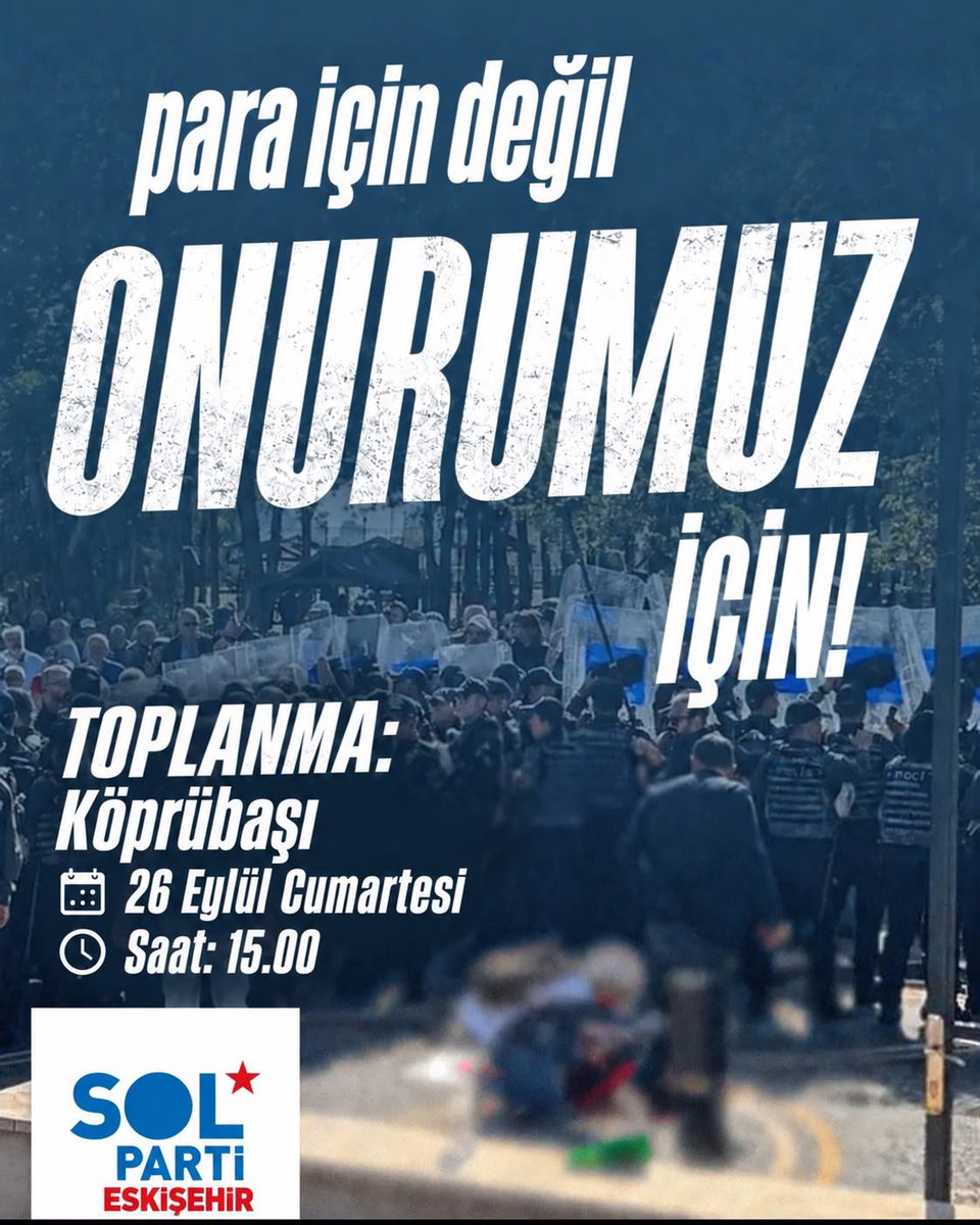 solpartiesk2's tweet photo. EMEKLİLERİ ÖLÜME MAHKUM EDENLER 
MUTLAKA HESAP VERECEK!

Bugün hakları için AYM önünde buluşan emeklilerden biri, yaşadığı çaresizlik nedeniyle intihar teşebbüsünde bulundu.

Bir yanda türlü vurgunlarla servetlerine servet katan bir avuç azınlık, diğer yanda bir ömür çalışan ve bugün açlığa, yoksulluğa ve sefalete mahkûm edilen milyonlarca emekli…

Başları dik ve onurla gezmek için bir ömür çalışmış emeklilerin onur mücadelesini büyütmek için 26 Eylül Cumartesi günü 15.00’da Köprübaşı’nda buluşuyoruz!