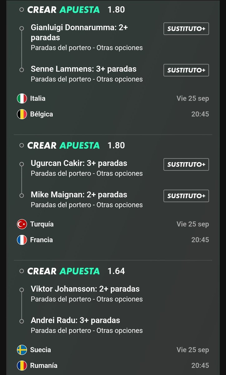 ScorpioSoccer's tweet photo. ESCALERA ESPECIAL PARADAS CUOTAZA 5.33 Y 38.00 UEFA NATIONS!!

Siguenos en telegram para tener lo mejor:
https://t.co/p9obJ2W0oA

#apuestasdeportivas #apuestas #futból #parley #soñadora #premium #laliga #remates #gaming #escalera #atajadas #gratis #free https://t.co/uck7YC9W54