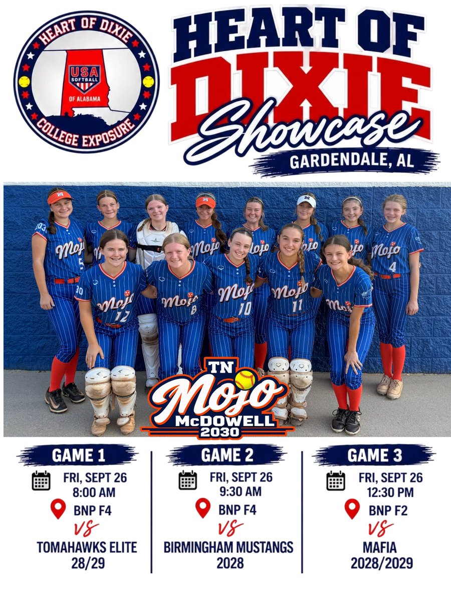 LivieBullington's tweet photo. Kicking off this weekend 💙🧡 Come see what we are all about! @TNMojo2030 #softball #letsgo #twins #oneteam #justthestart https://t.co/c5rfE2mh02