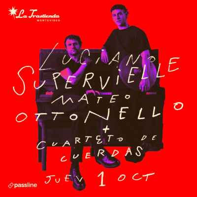 radiofutura911's tweet photo. Hay entrevistas que sólo escuchás en @radiofutura911 ✅ @piero_dimatteo charla con #MateoOttonello ⭐ que se presenta junto a @lsupervielle ⭐ y cuarteto de cuerdas 👏 el próximo jueves 1/10 👈 en #latrastiendamvd 👈 Entradas por #Passline 👈 Invita: @radiofutura911✅ https://t.co/QyozI6REgV