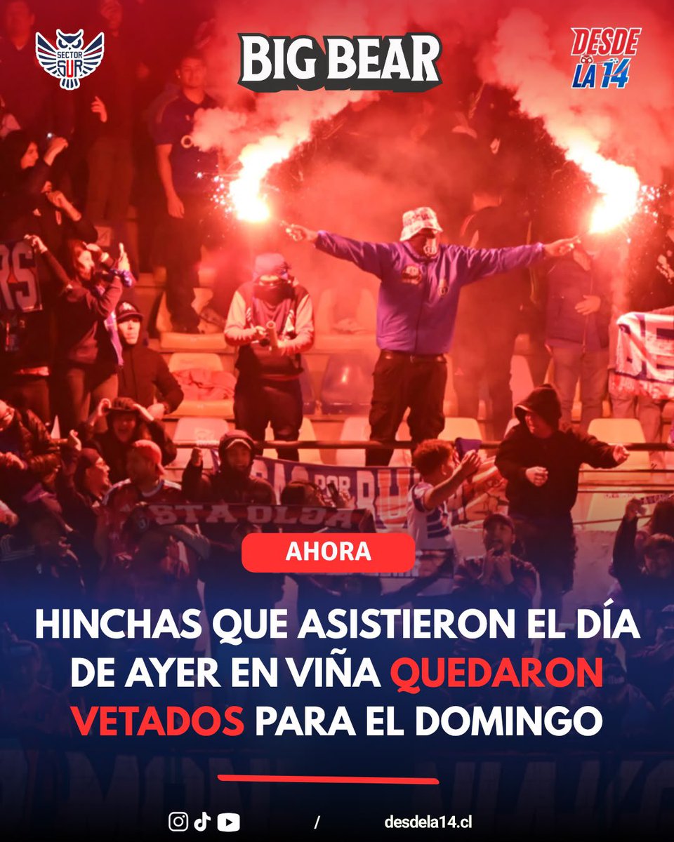 desdela14's tweet photo. 🔵🔴 DESDE LA 14 | 2.866 AZULES NO PODRÁN INGRESAR 🚨

🏟️ La Delegación Presidencial prohibió el ingreso este domingo a todos hinchas azules que asistieron a Sausalito.

‼️ Además, no habrá público visitante y el duelo pasó de categoría B a A.

💬 ¿Qué opinas? https://t.co/l1JEkp9e5s