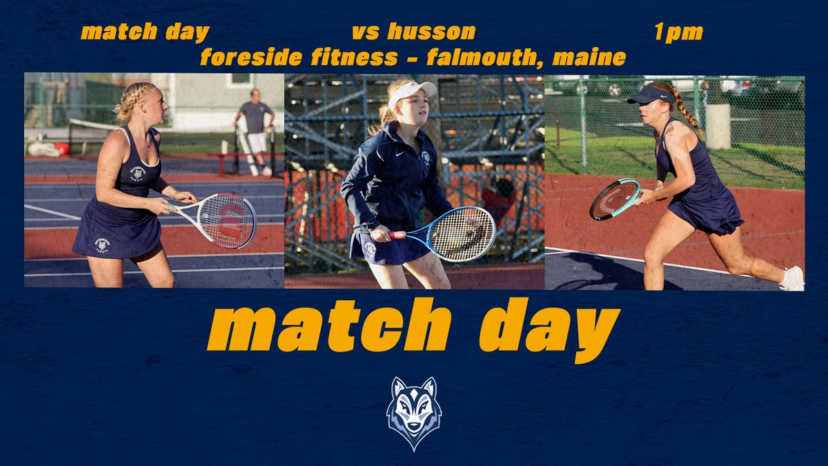 usmhuskies's tweet photo. MATCH DAY! Women's tennis hosts Husson this afternoon at 1:00 pm at Foreside Fitness & Tennis in Falmouth! #GoHuskies #LeadThePack https://t.co/zjEdX21Rmj