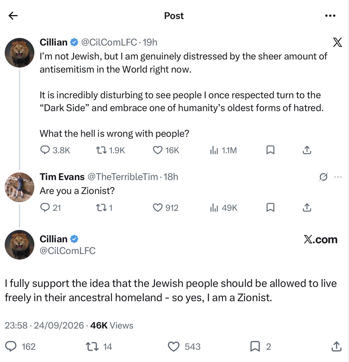 AObserver2026's tweet photo. @RestoreMemesDE Well I’m confused… he said he’s Zionist. https://t.co/CX67F6ttKX