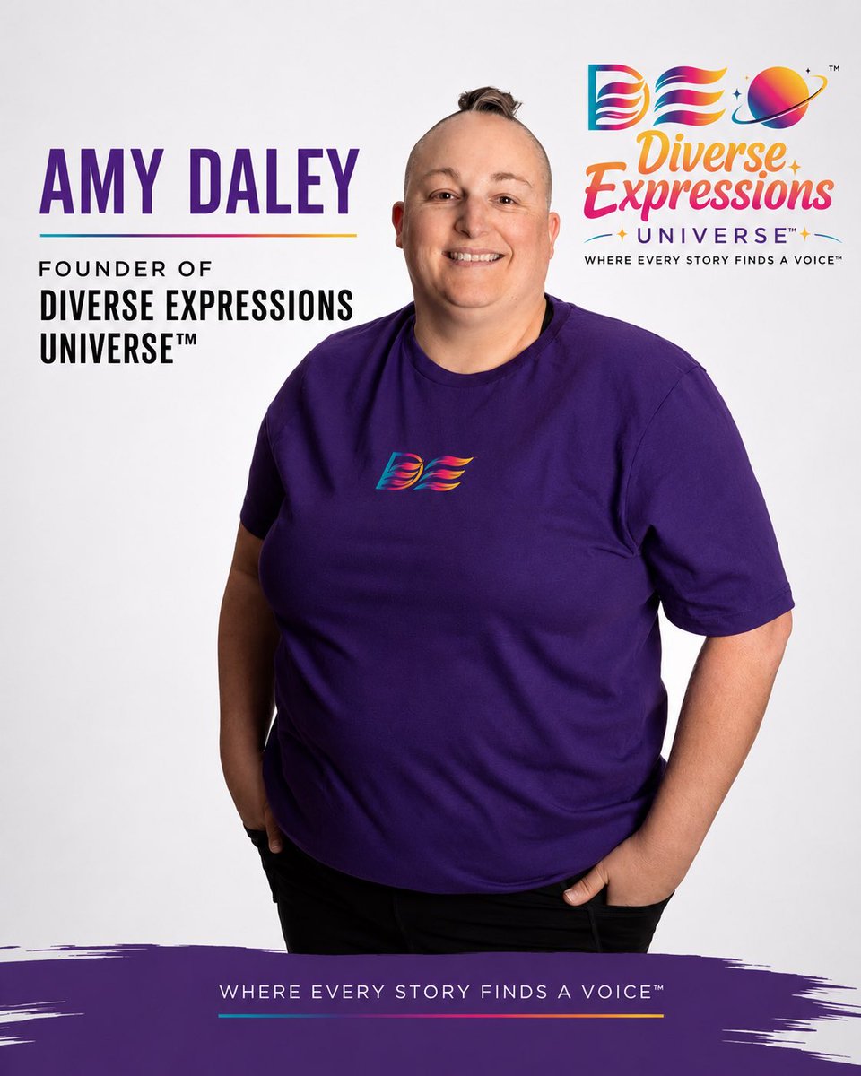 DiverseExpressU's tweet photo. 💜 Hi, I’m Amy Daley — Founder of Diverse Expressions Universe™. 🌎

I’m building a creative universe where representation, inclusion and storytelling come together.

✨ Where Every Story Finds a Voice™ #diverseexpressionsuniverse #inclusion #storytelling https://t.co/ZCCKttJt3q